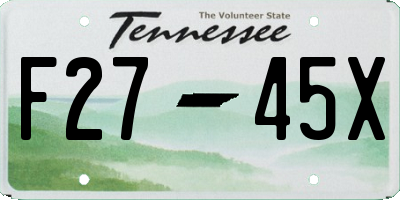 TN license plate F2745X