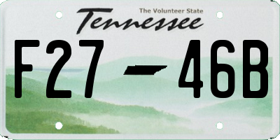 TN license plate F2746B