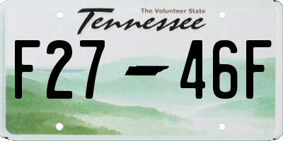 TN license plate F2746F