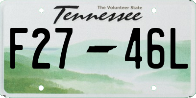 TN license plate F2746L