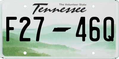 TN license plate F2746Q