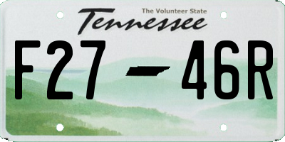 TN license plate F2746R