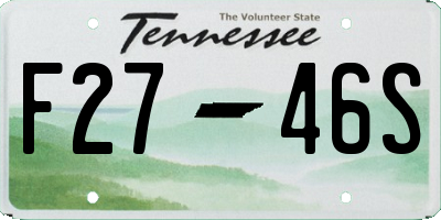 TN license plate F2746S