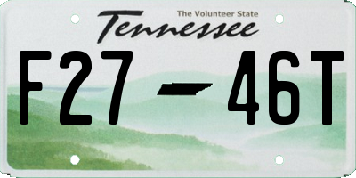 TN license plate F2746T