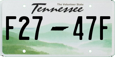 TN license plate F2747F