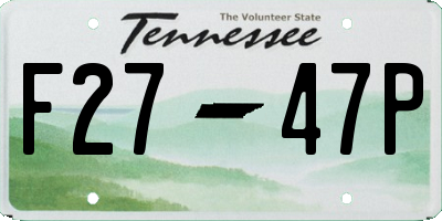 TN license plate F2747P