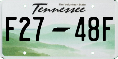TN license plate F2748F