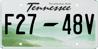 TN license plate F2748V