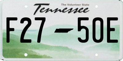 TN license plate F2750E