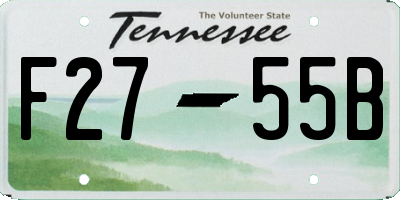 TN license plate F2755B
