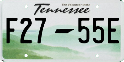 TN license plate F2755E