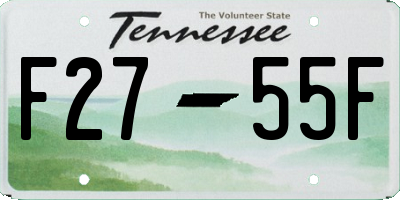 TN license plate F2755F