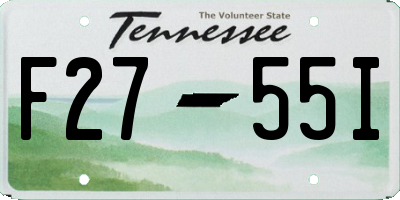 TN license plate F2755I