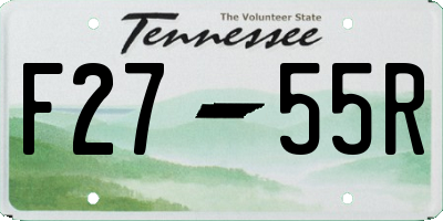 TN license plate F2755R