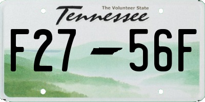 TN license plate F2756F