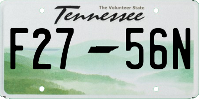 TN license plate F2756N