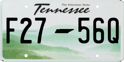 TN license plate F2756Q
