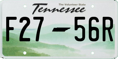 TN license plate F2756R