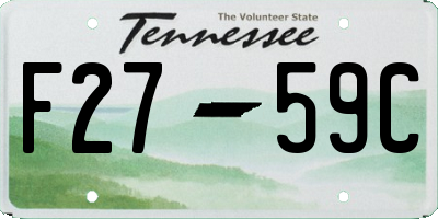 TN license plate F2759C