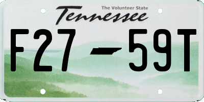 TN license plate F2759T