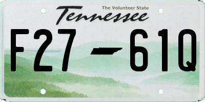 TN license plate F2761Q