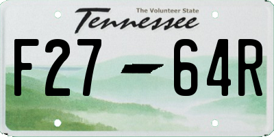 TN license plate F2764R