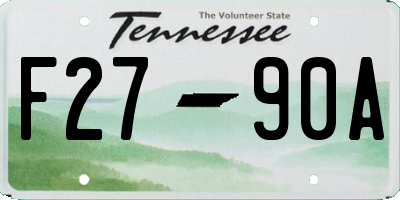 TN license plate F2790A