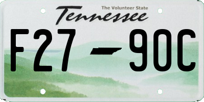 TN license plate F2790C