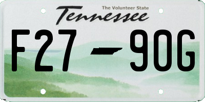 TN license plate F2790G