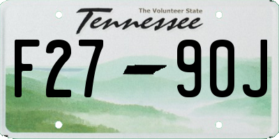 TN license plate F2790J