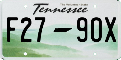 TN license plate F2790X