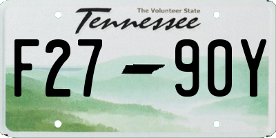 TN license plate F2790Y