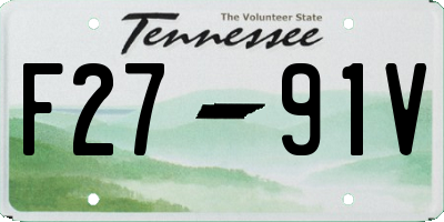 TN license plate F2791V