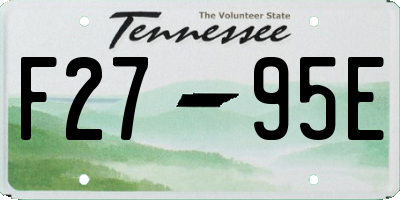 TN license plate F2795E