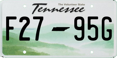 TN license plate F2795G