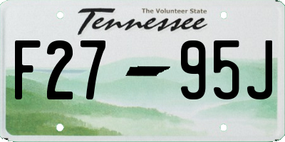 TN license plate F2795J