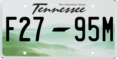 TN license plate F2795M