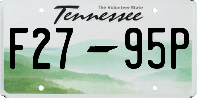 TN license plate F2795P