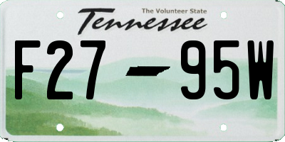 TN license plate F2795W