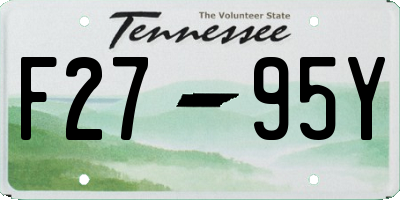 TN license plate F2795Y