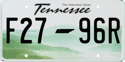 TN license plate F2796R