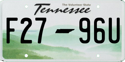 TN license plate F2796U