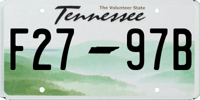 TN license plate F2797B
