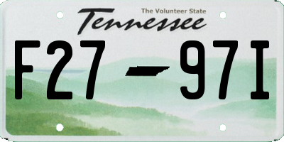 TN license plate F2797I