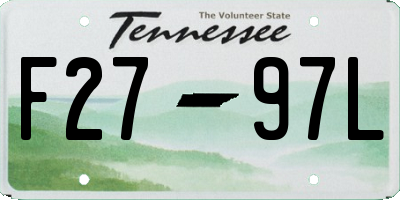 TN license plate F2797L