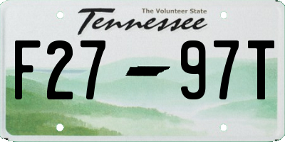 TN license plate F2797T