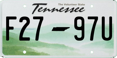 TN license plate F2797U