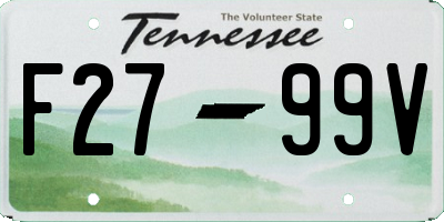 TN license plate F2799V