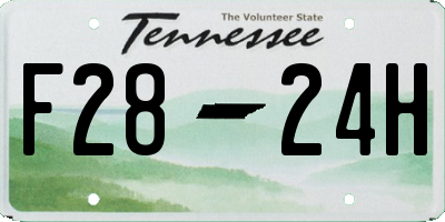 TN license plate F2824H