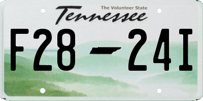 TN license plate F2824I